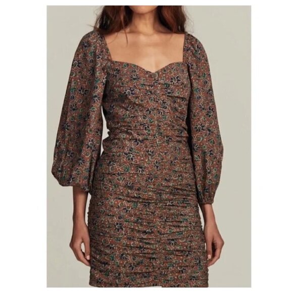 ❤️ Veronica Beard Nadi dress, Cinamon Multi, Size 0 016 - Picture 2 of 11